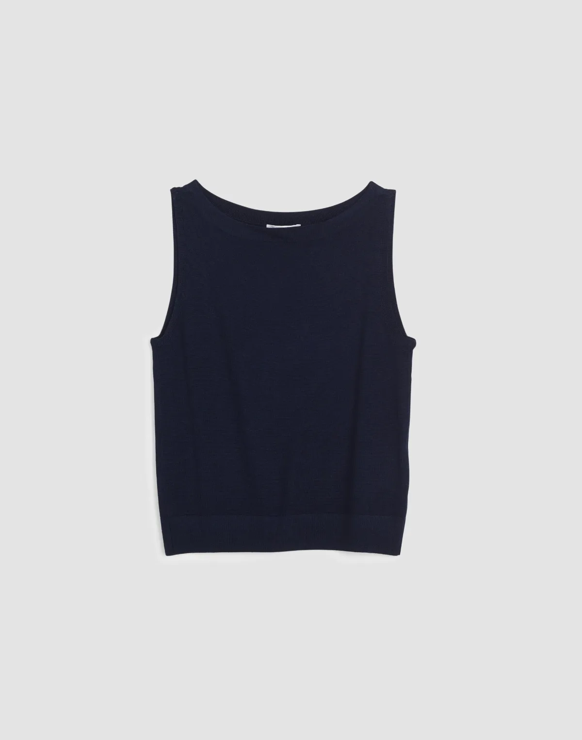 Boatneck Sweater Tank in Merino Wool-Silk Blend by MW