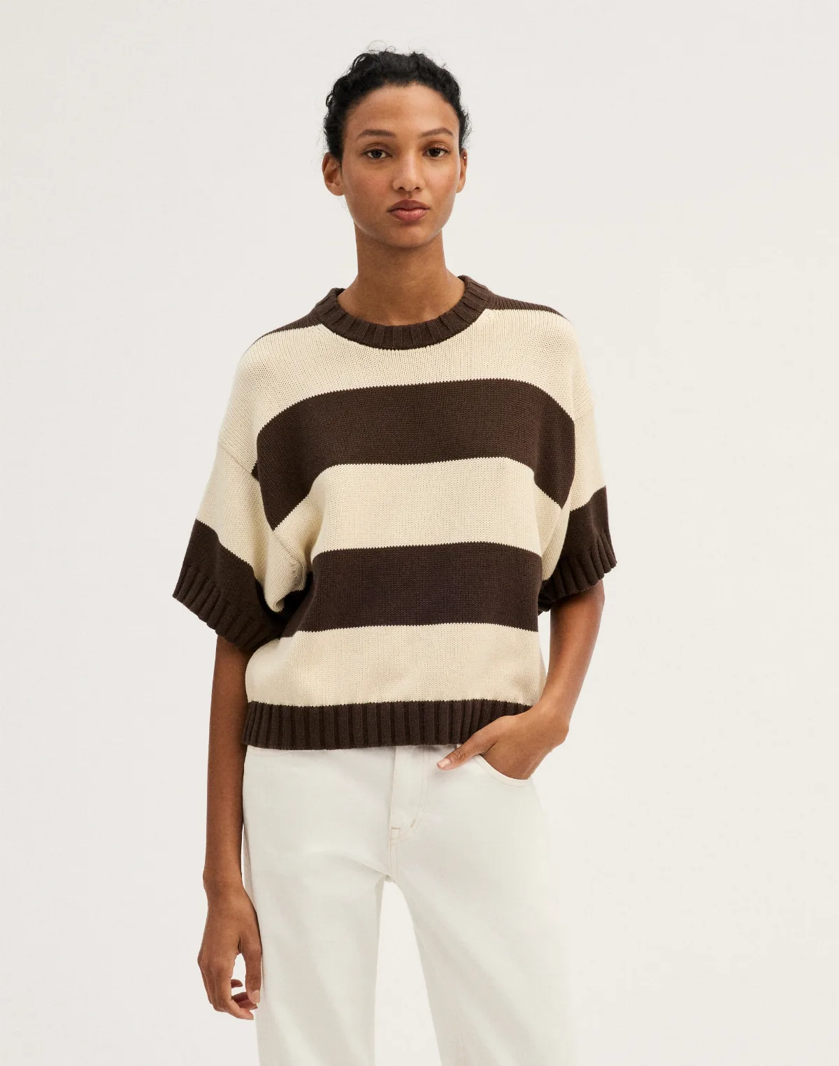 Relaxed Sweater Tee in 100% Cotton by MW