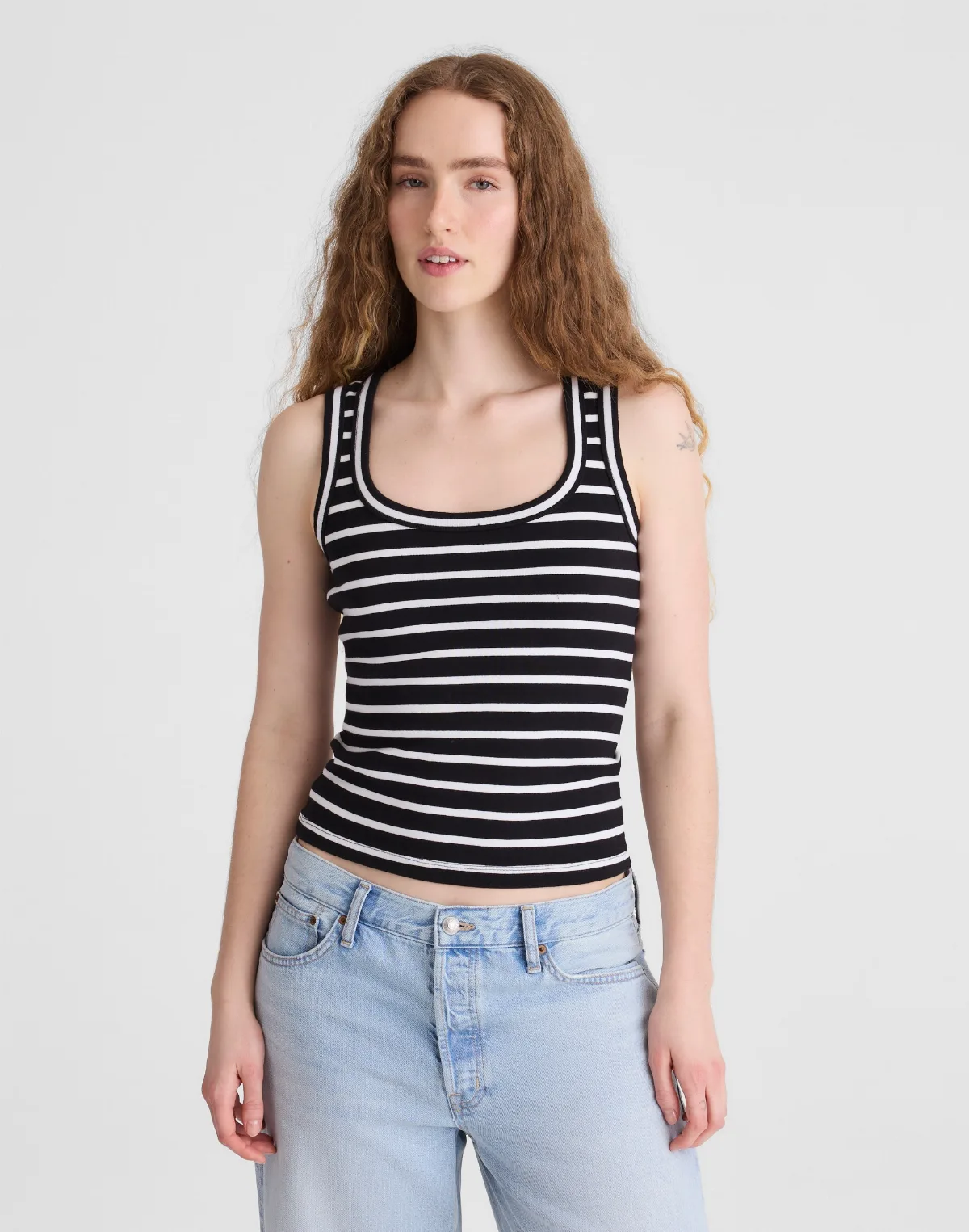 The '90s Scoopneck Tank in Compact Cotton by MW