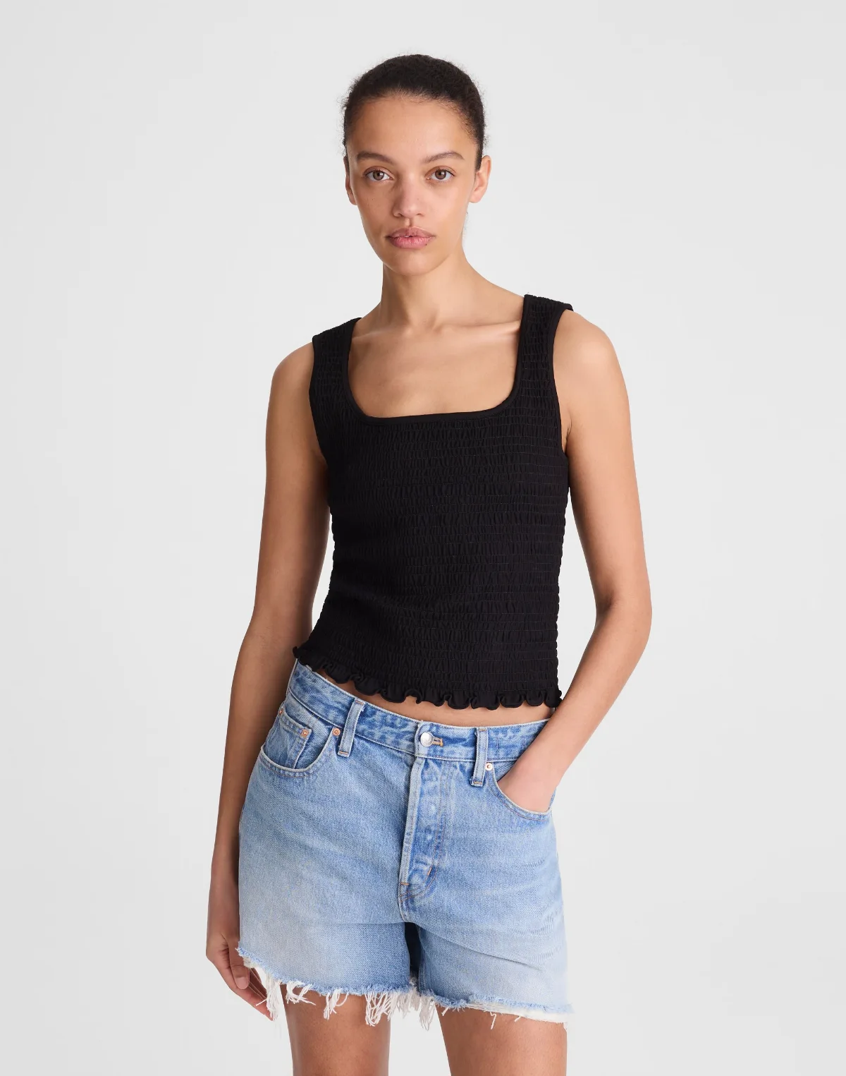 Smocked Scoopneck Tank by MW