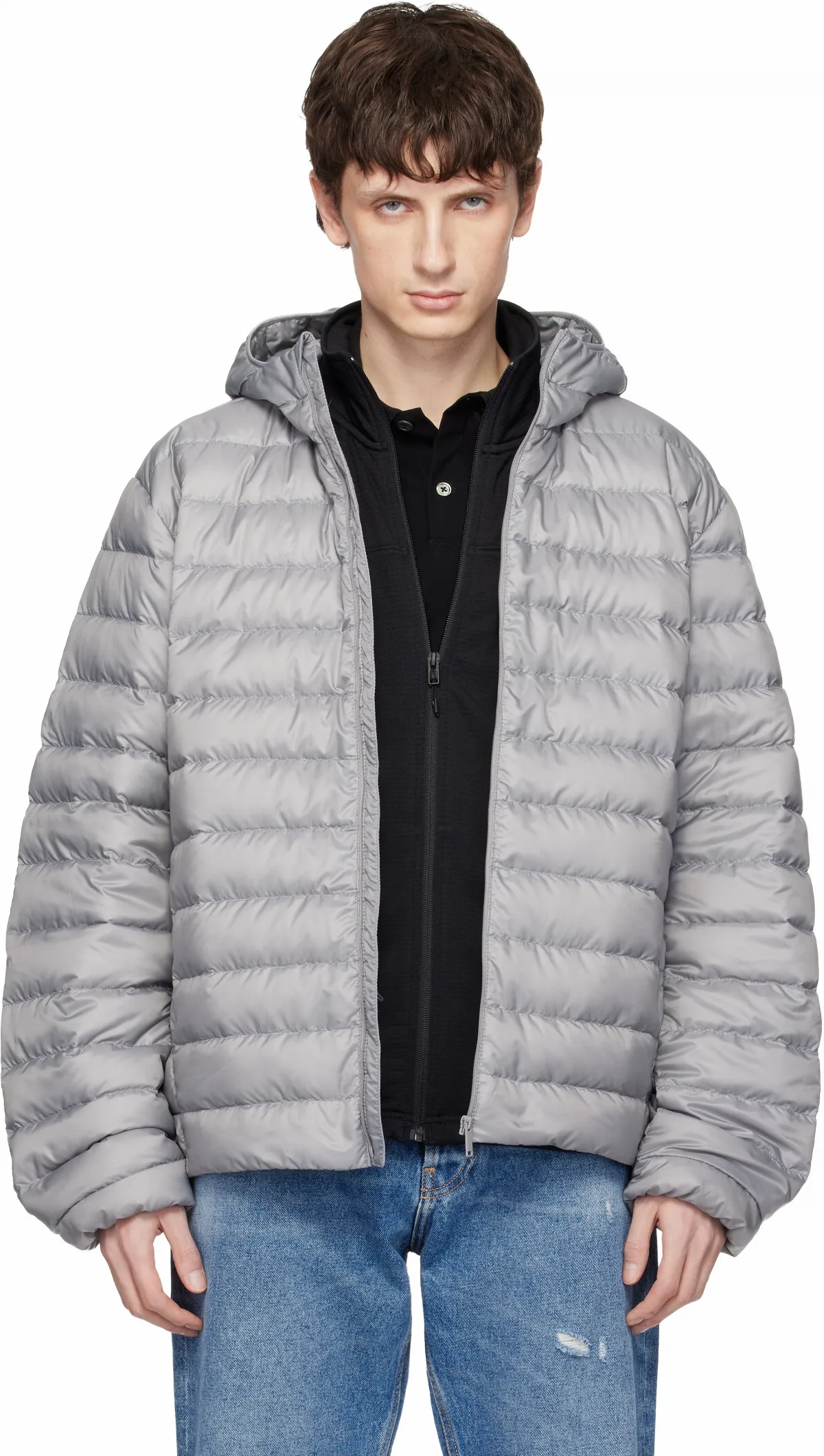 Gray'Tonal Label' Stratus Down Jacket