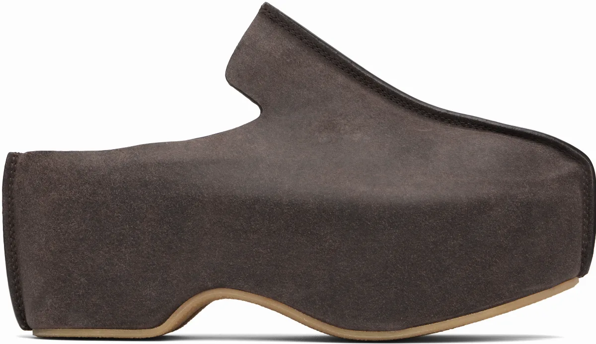 Brown Platform Clogs