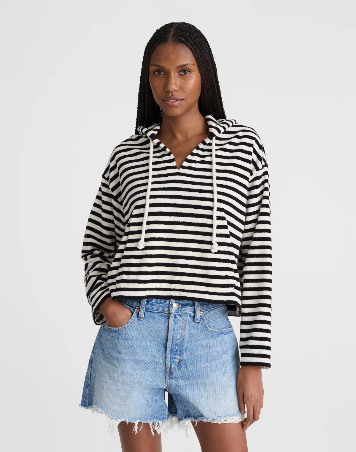 Drawstring Hoodie in Terry by MW