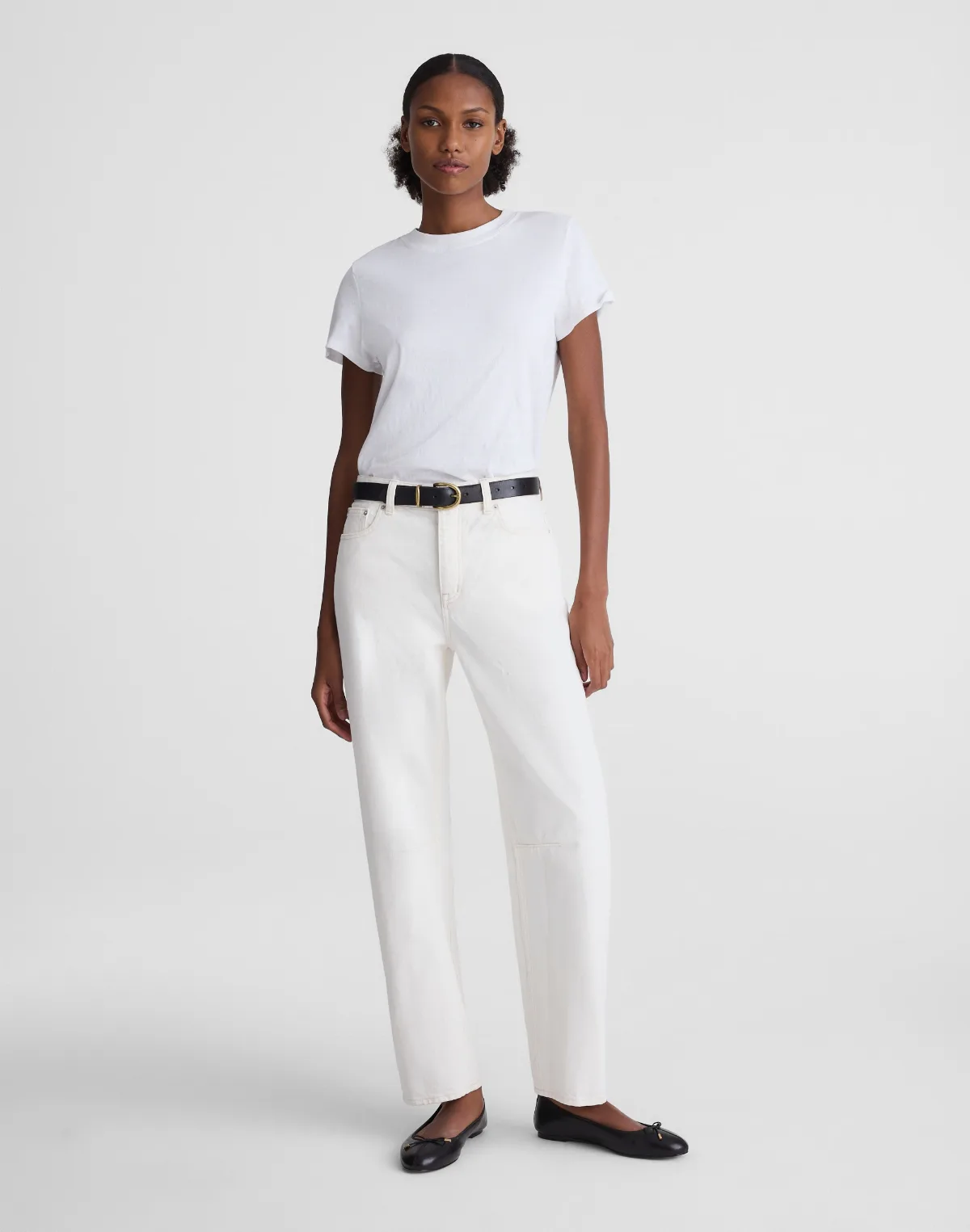 Darted Barrel-Leg Jeans by MW