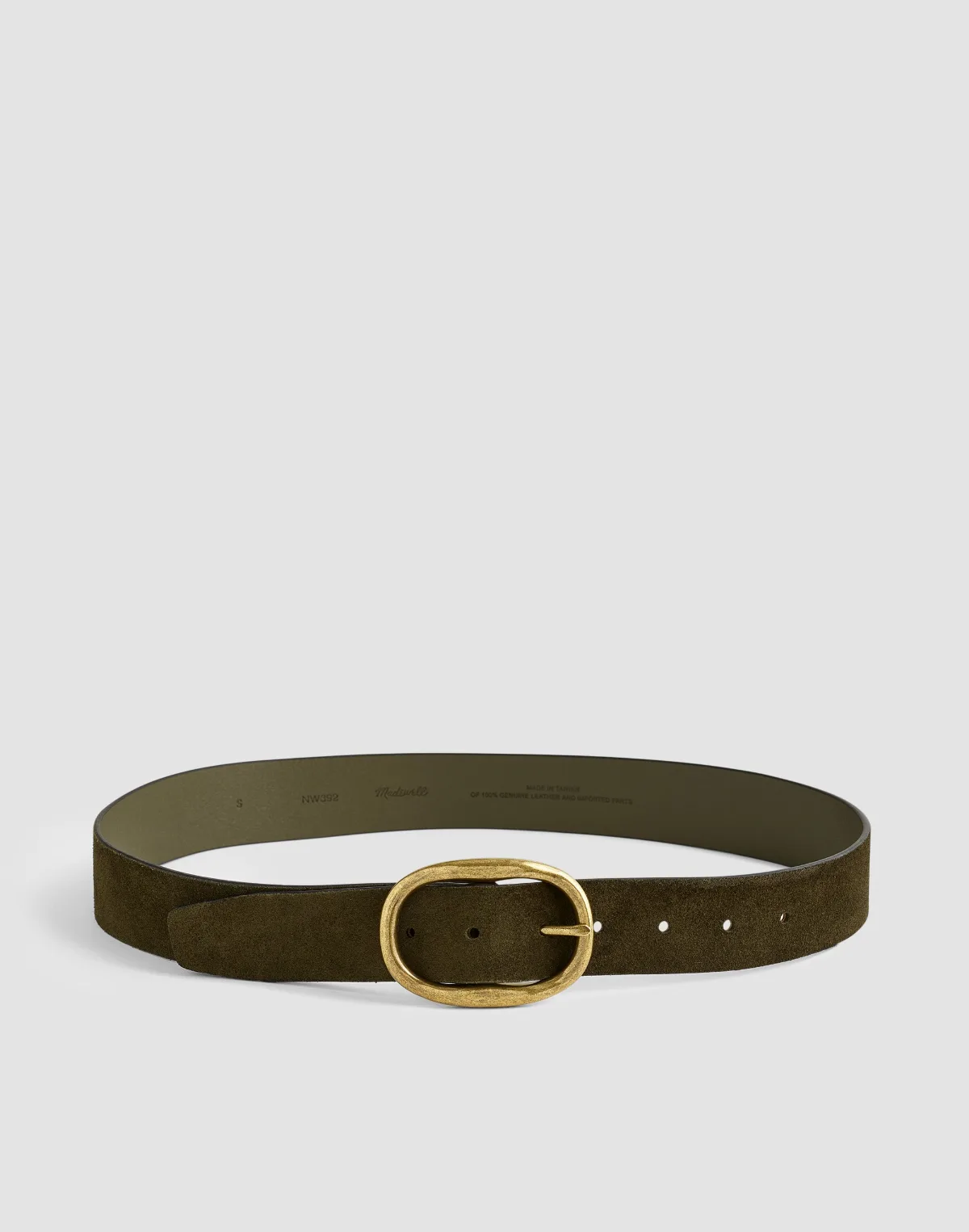 Oval Buckle Belt in Suede by MW