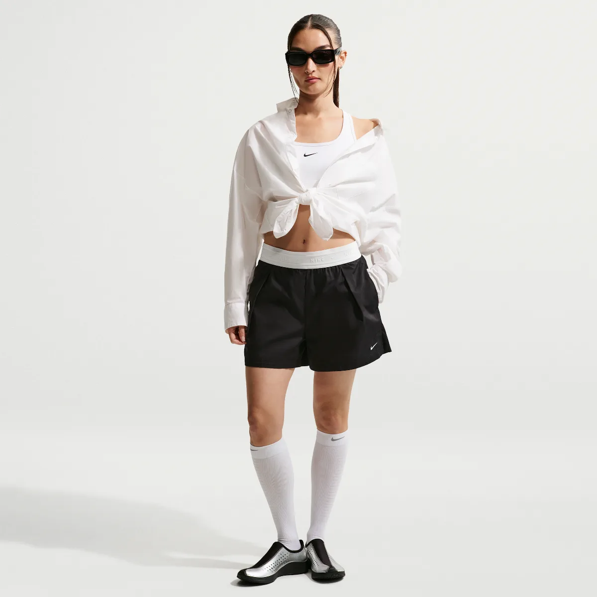 Nike Sportswear Chill Poplin Loose Mid-Rise Shorts by Nike