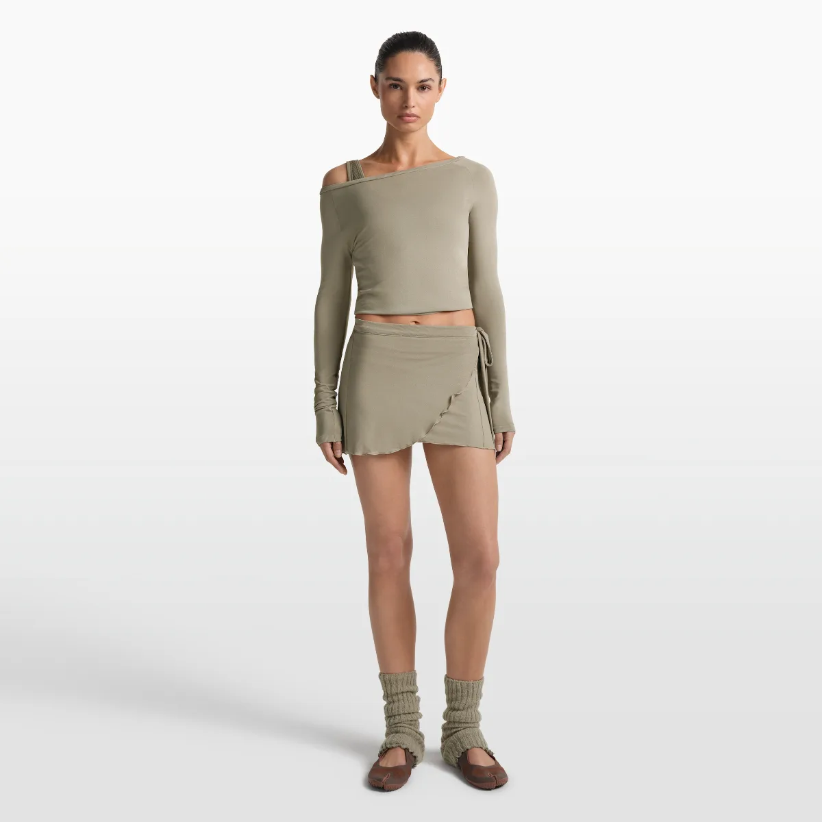 SKIMS Stretch Knit Wrap Skirt by Nike