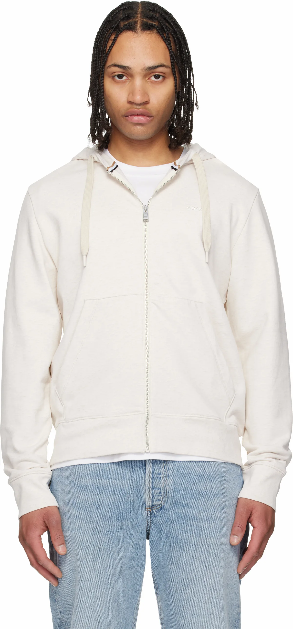 Off-White Cotton Terry Tonal Logo Hoodie