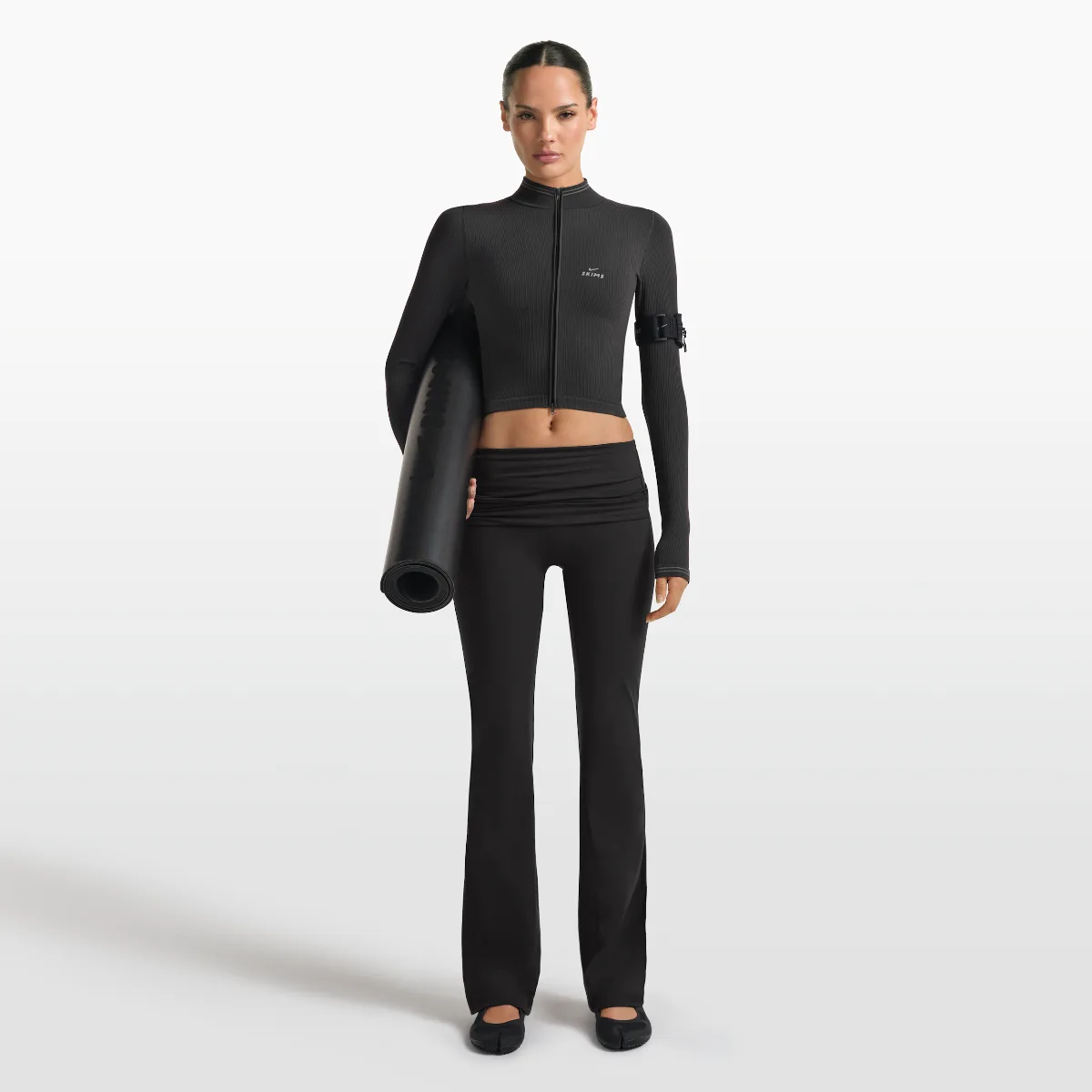 SKIMS Matte Flared Fold-Over Waistband Pants by Nike
