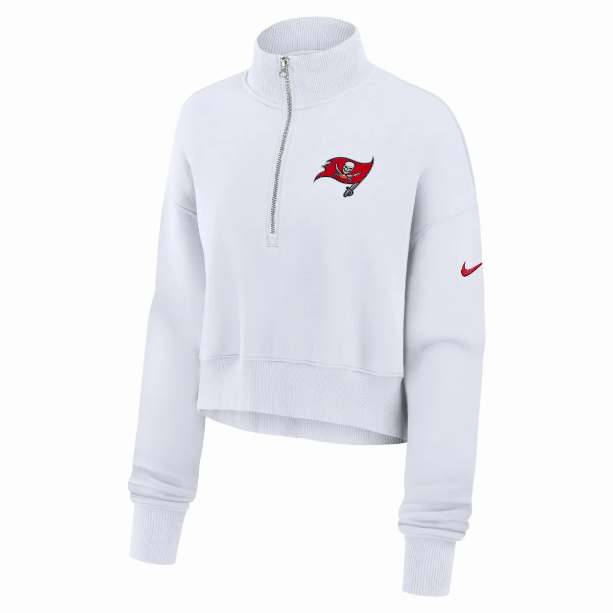 Tampa Bay Buccaneers Primetime Phoenix NFL Oversized Cropped 1/4-Zip Crew by Nike