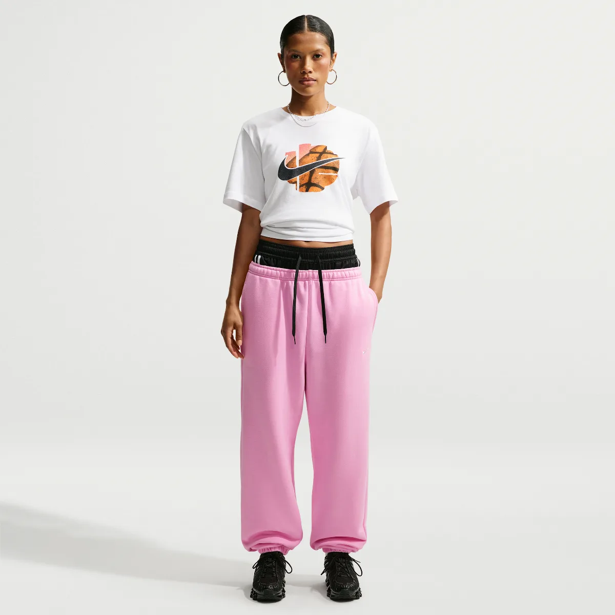 Studio Fleece Medium Weight High-Rise Oversized Cuffed Pants