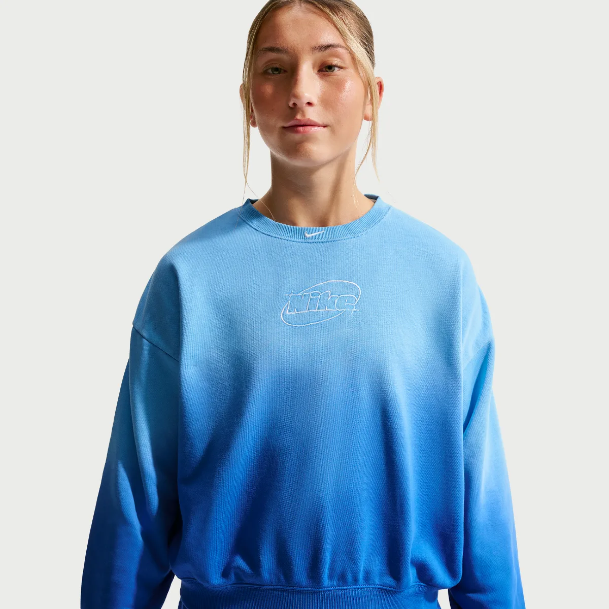 Studio Fleece Lightweight Oversized Graphic Crew by Nike