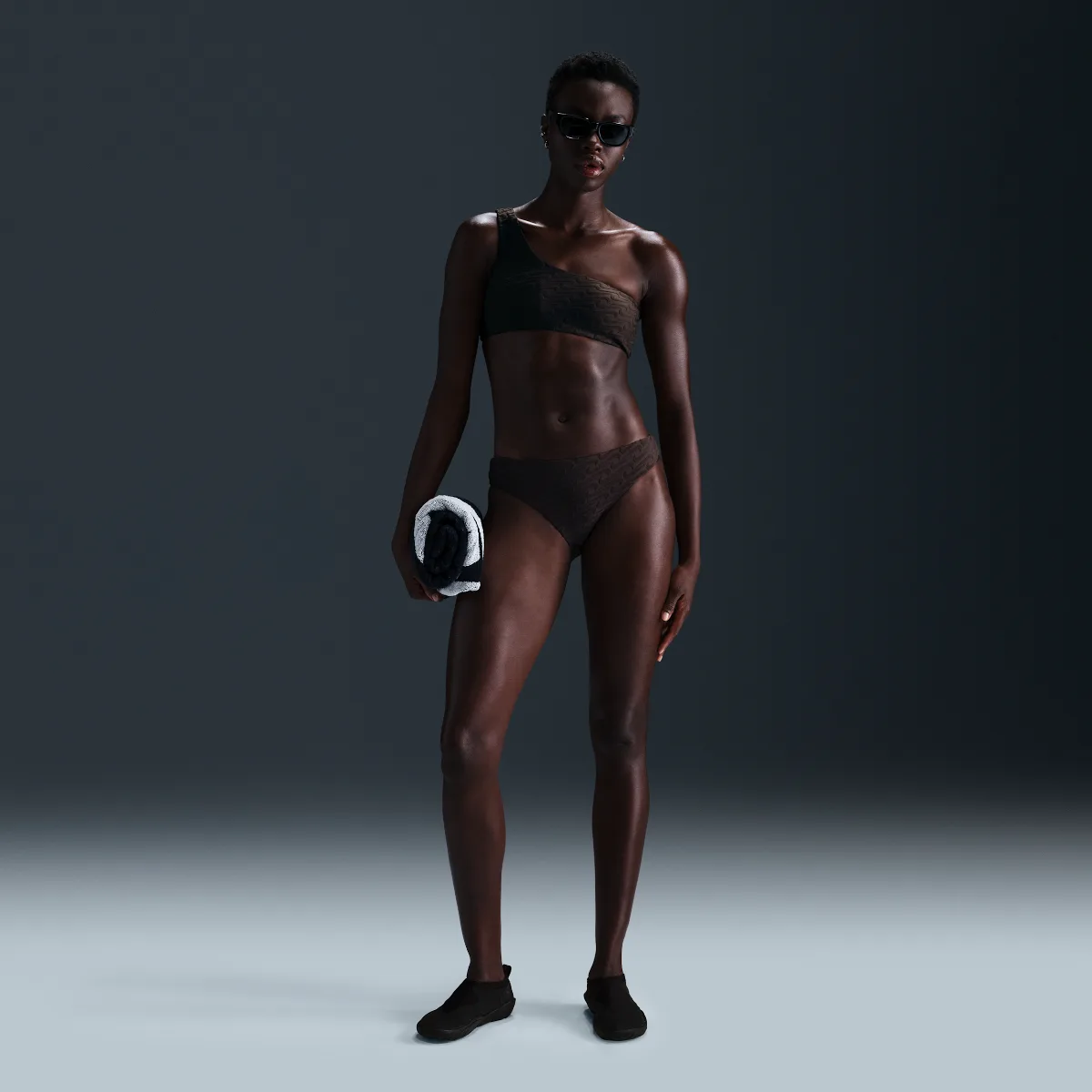 Swim Swoosh Link Terry Hipster Bikini Bottom by Nike