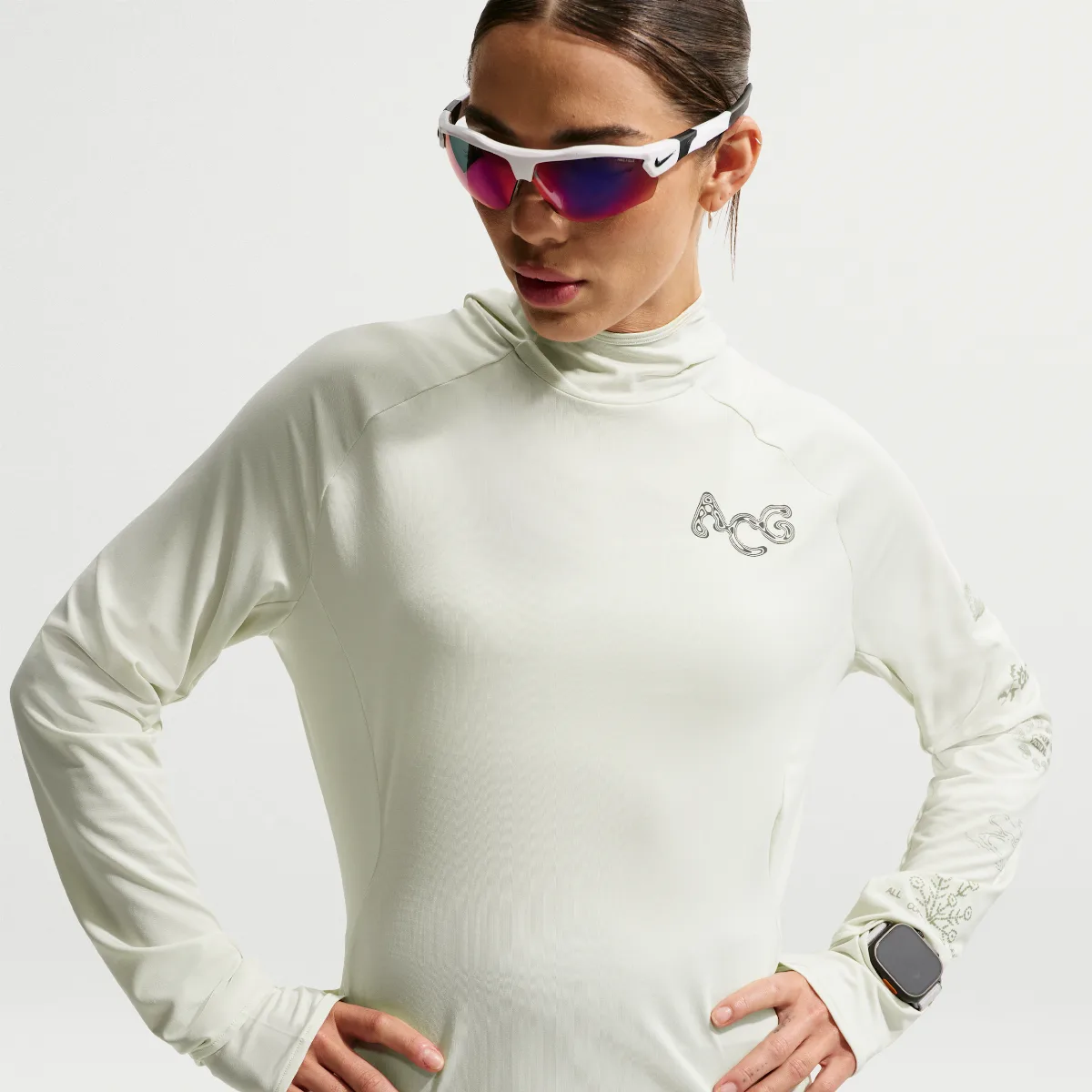 ACG "Solar Chase" Dri-FIT UV Protection Hooded Trail Running Top by Nike