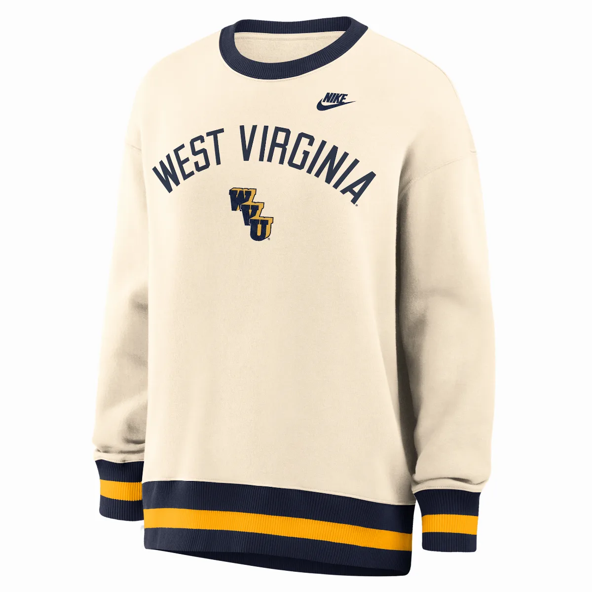 West Virginia Legacy College Oversized Pullover Crew by Nike