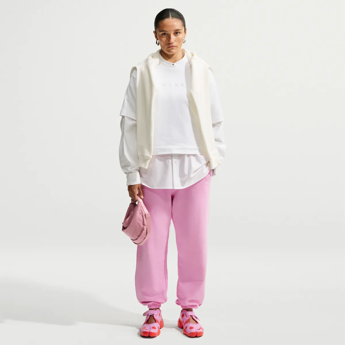 Studio Fleece Lightweight "French Terry" Oversized High-Rise Cuffed Pants by Nike