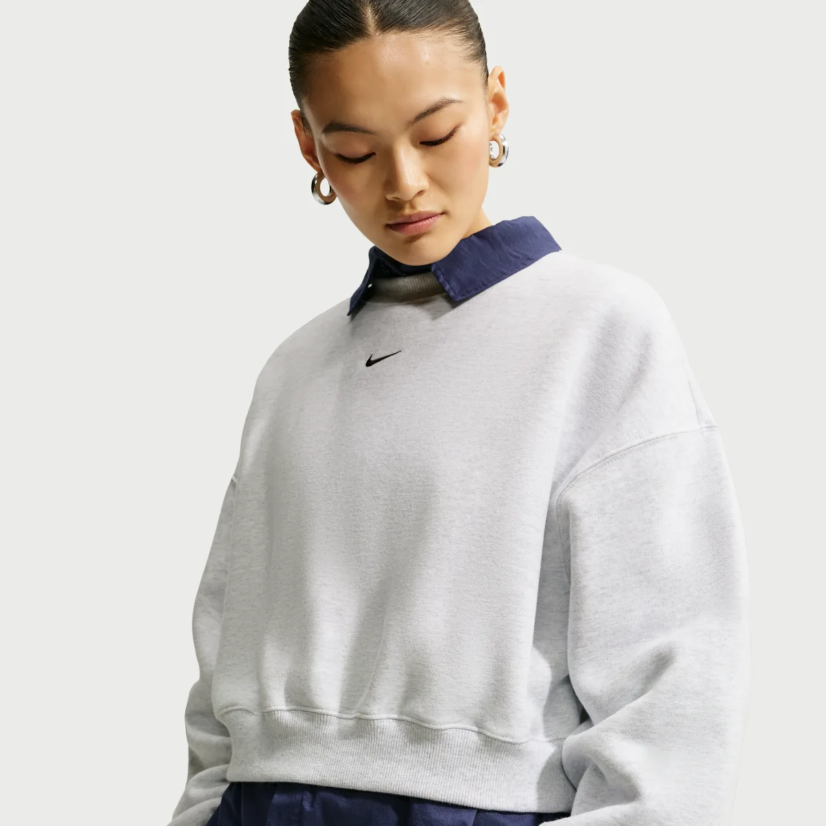 Studio Fleece Medium Weight Oversized Cropped Crew