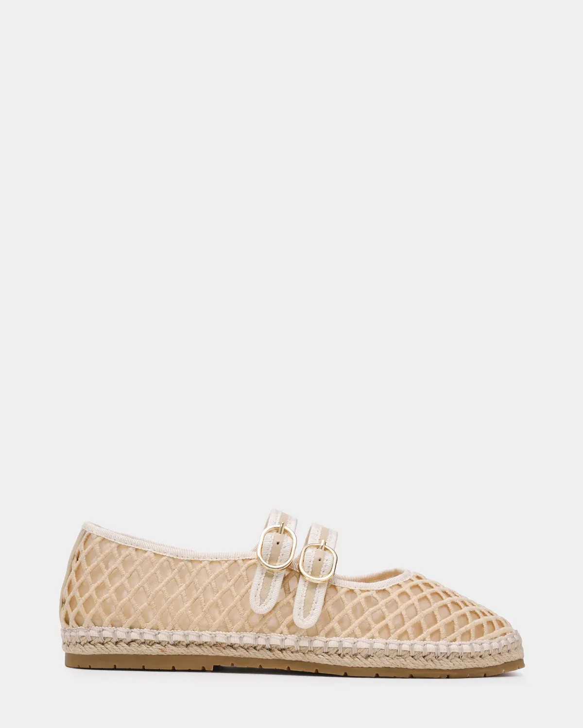 Bing Gold Detail Flats - Leather by Steve Madden