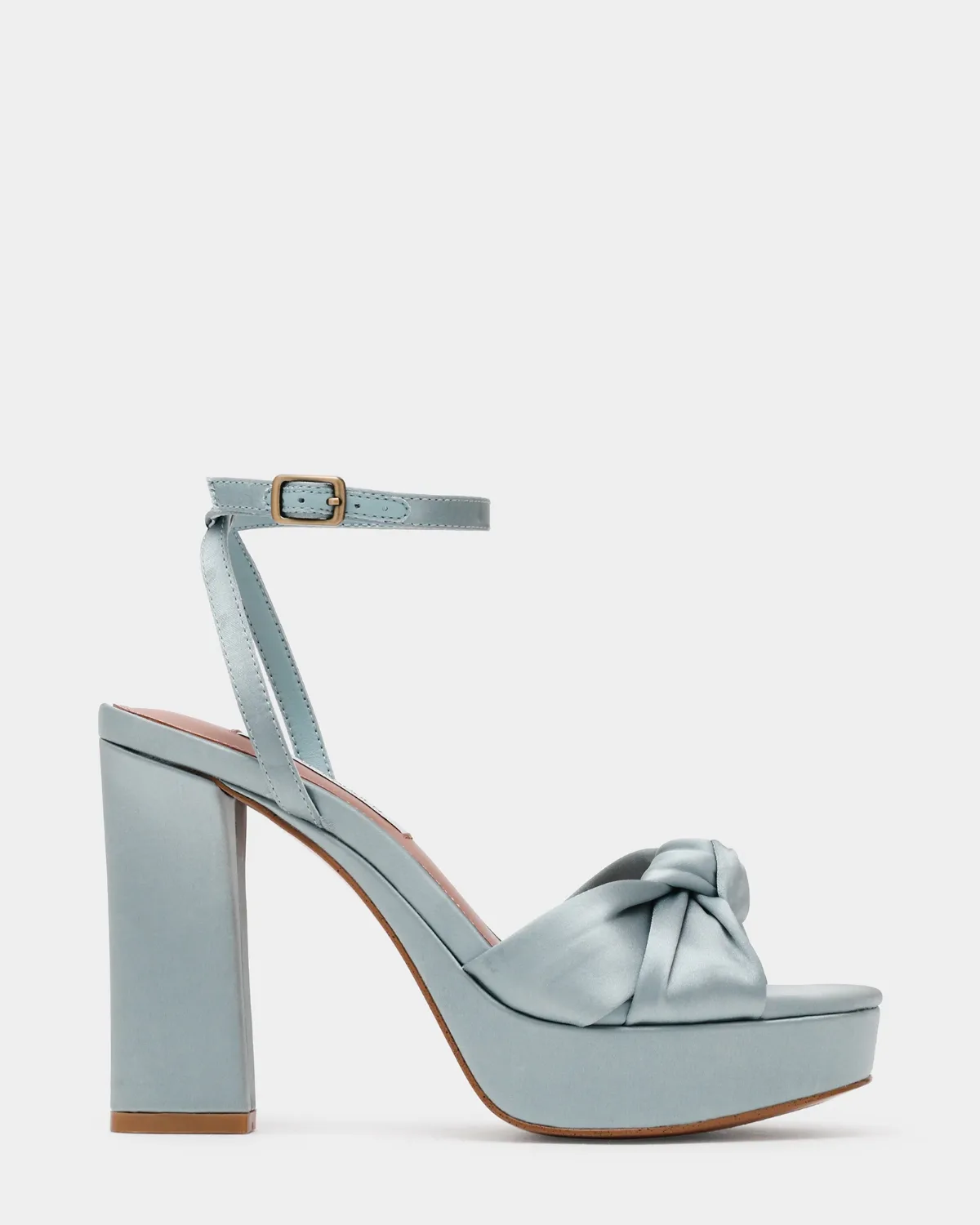 Knoti Block Heels - Leather/Satin by Steve Madden