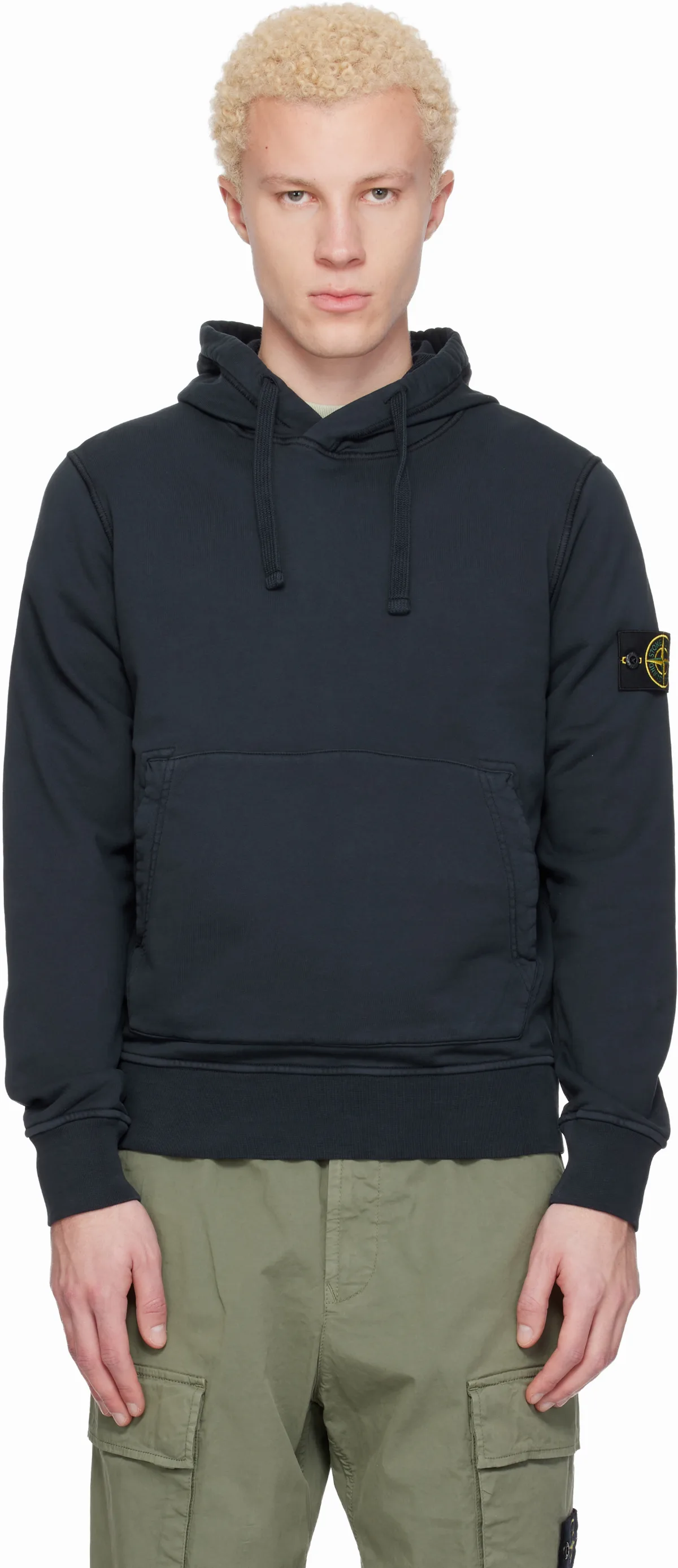 Navy 6100062 Organic Cotton Fleece Hoodie