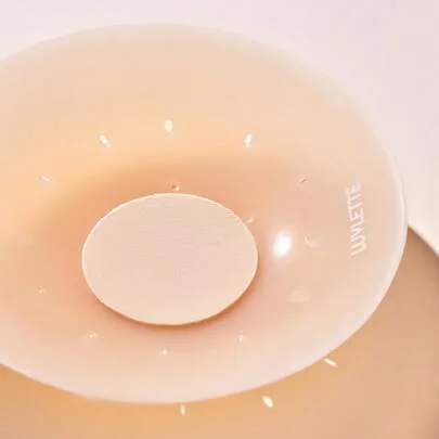 Reusable Sticky Self-Adhesive Breathable Perforated No-Show Silicone Nipple Covers by LUVLETTE