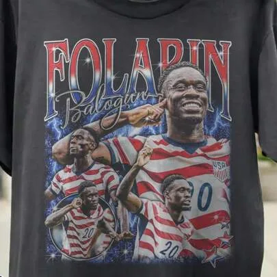 Folarin Balogun Bootleg Rap Style Vintage Shirt by SHEIN