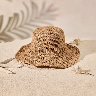 Wide Brim Classic Straw Sun Hat by Tropiscape