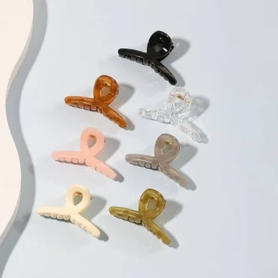 7pcs Solid Casual Hair Claw by SHEIN