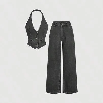 Elegant Denim Outfit by Sweetra