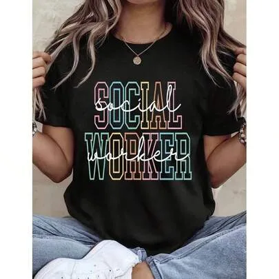 Social Worker Checkered Print Shirt by SHEIN