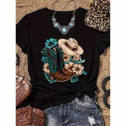 Western Cowboy T-Shirt by SHEIN