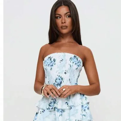 Printed Vest A-Line Dress by SHEIN