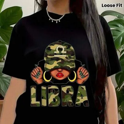 Libra Astrology Constellation T-Shirt by SHEIN