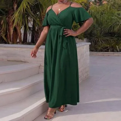 Plain Sleeveless Casual Dress by CurvyTilda