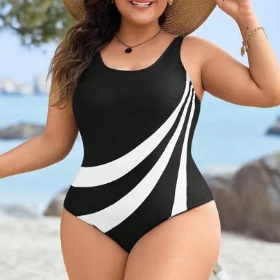 Geometric Print One-Piece Swimsuit by Swim Lushoire
