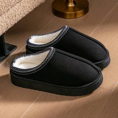 Closed Toe Thick Soft Bottom Non-Slip Slippers by SHEIN