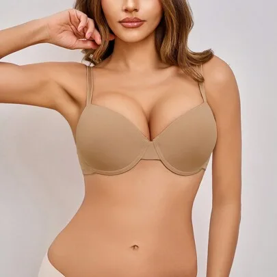 Solid Color Wire-Rimmed Bra by DesireSculpt