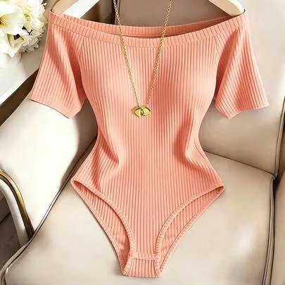 Off-Shoulder Bodysuit Short Sleeve by Franclia