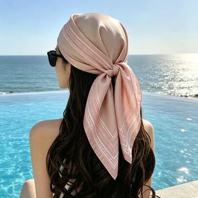 Bohemian Retro Printed 70cm Square Scarf by SHEIN