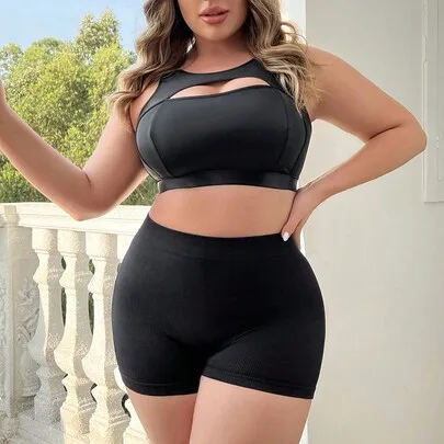 Seamless Solid Color Boyshorts by SHEIN