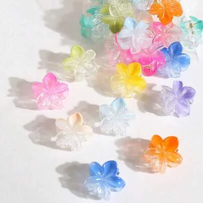 15/20/30pcs Mini Flower Shaped Hair Claw Clips by SHEIN