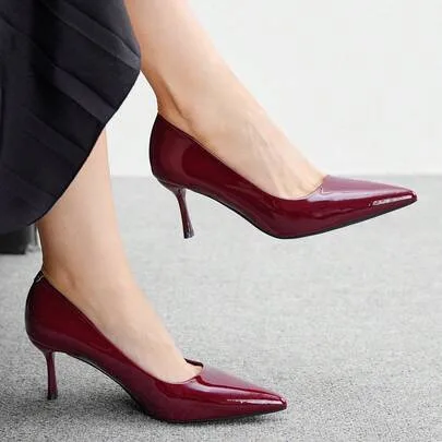 Pointed Toe Stiletto High Heel Pumps by Cuccoo