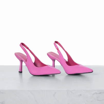 Pointed Toe Kitten Heel Slip-On Sandals by CHICVUE