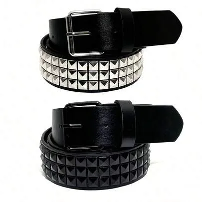 Rivet Punk PU Leather Bullet Belt Personalized Decorative Belt by SHEIN
