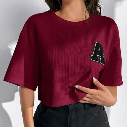 Knit Short T-Shirt by SHEIN