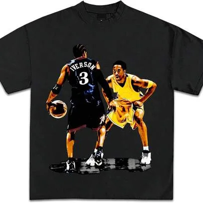 Pop Culture Vintage Graphic T-Shirt Collection Rap Basketball Streetwear Hip-Hop Y2K Premium Quality Heavyweight Shirt by SHEIN