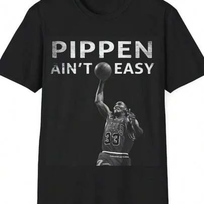Pippen Ain't Easy Funny Sarcastic Bootleg Rap Tee by SHEIN