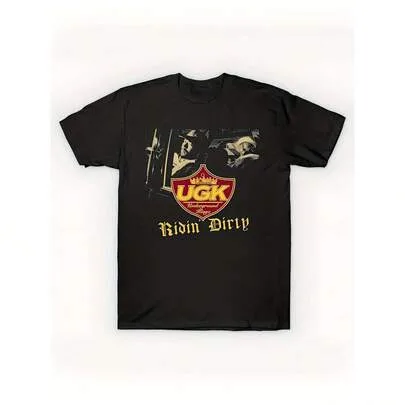 UGK Ridin Dirty Vintage Cotton T-Shirt Classic Rock Legends Band Logo Hip Hop Art Music Memorabilia Tee by SHEIN