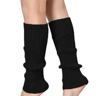 80s Ribbed Knit Leg Warmers by SHEIN
