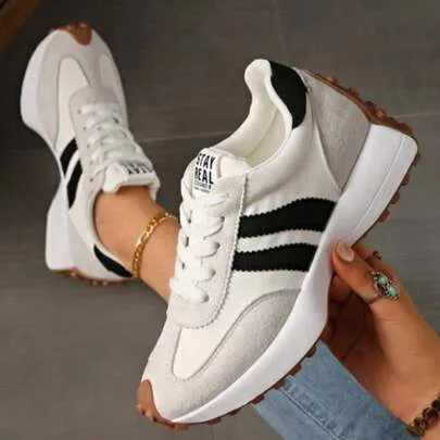 Retro Chunky Instep Bulky Running Sneakers by SHEIN